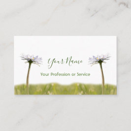 フローラデイジーの花を緑と白に! 名刺