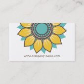 フローラデイジートレンディーモダンデザイン 名刺 (裏面)