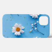 フローラデイジーパターン – ライトブルー Case-Mate iPhoneケース (裏面 (横))