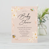 フローラデイジービーズベビーシャワー招待状 招待状 (スタンド正面)