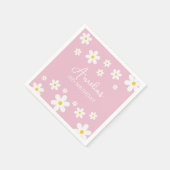 フローラデイジーピンクパーティーナプキン スタンダードカクテルナプキン (角)