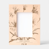 フローラデイジーブーケウッド レーザー彫刻フレーム (正面)