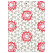 フローラデイジープリントオングレー花びら クリップボード (裏面)