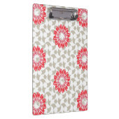 フローラデイジープリントオングレー花びら クリップボード (右)