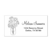 フローラデイジーメイスンのJARアドレス ラバースタンプ (インプリント)