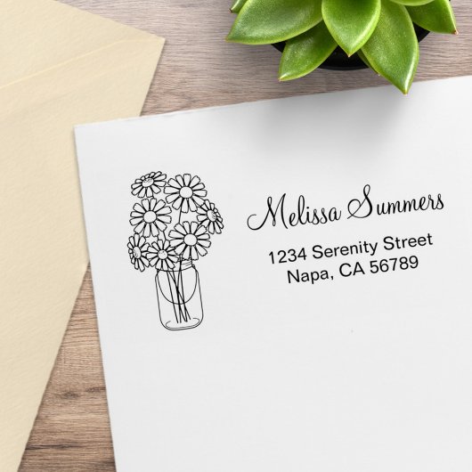 フローラデイジーメイスンのJARアドレス ラバースタンプ