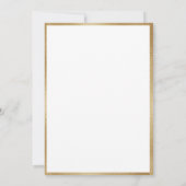 フローラデイジーリース金ゴールド結婚式招待状 招待状 (裏面)