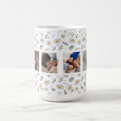フローラデイジー6 Photo Collage -カスタム母の日 コーヒーマグカップ (中央)