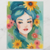 フローラデイドリームポートレートスクラップブック紙 (裏面)