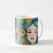 フローラデイドリームポートレート コーヒーマグカップ (正面右)