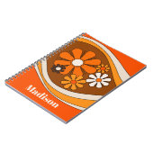 フローラデイドリームレトロ70s花と名前 ノートブック (左側)