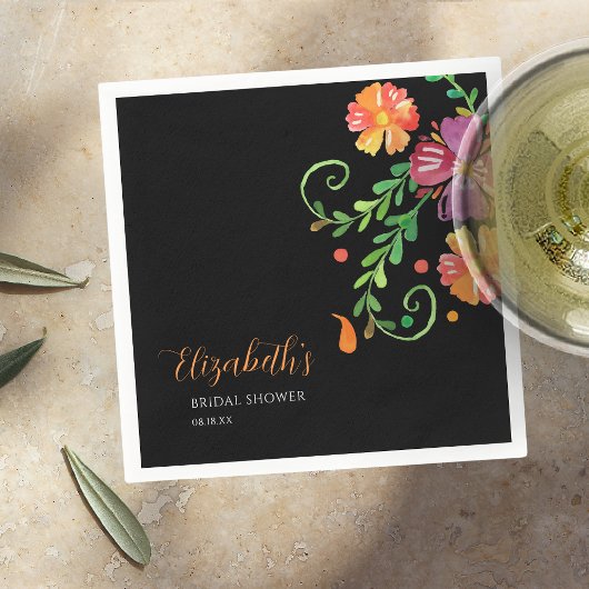 フローラデイ・オブ・ザ・デッドブライダルシャワー スタンダードカクテルナプキン