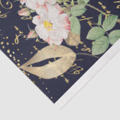 フローラデカップピンク花バラネイビーブルー金ゴールド 薄葉紙 (詳細)