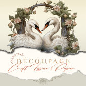 フローラデコップスワンズヴィンテージシャビーシック 薄葉紙