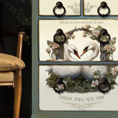 フローラデコップスワンズヴィンテージシャビーシック 薄葉紙