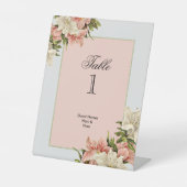 フローラデコレーションフェミニン誕生日テーブル番号 台座サイン (正面)