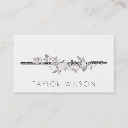 フローラデコールフルート先生 名刺 (正面)