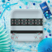 フローラデザイナの四角形 ペーパープレート (パーティー)