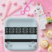 フローラデザイナの四角形 ペーパープレート (パーティー)