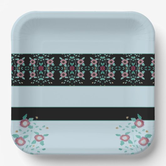 フローラデザイナの四角形 ペーパープレート (正面)