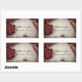 フローラデザインお世話祝になっております 長方形シール (シート)