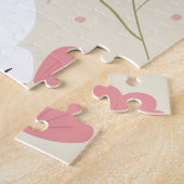 フローラデザインでブースターバニーの耳をピーク ジグソーパズル (側面)