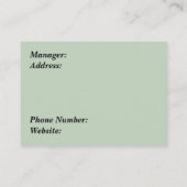 フローラデザインとデイジー植物 名刺 (裏面)