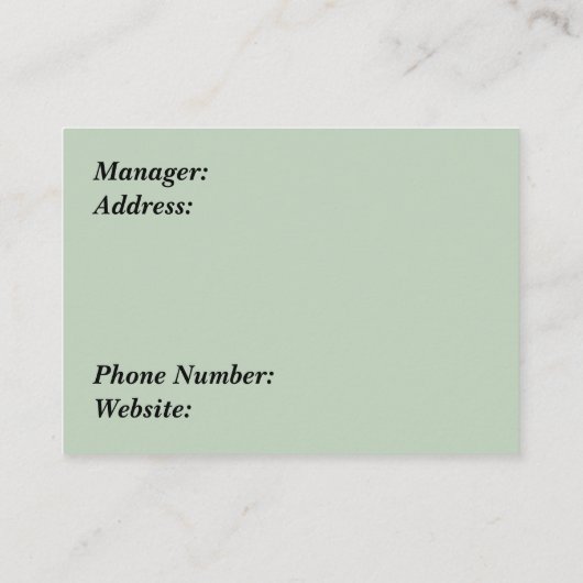 フローラデザインとデイジー植物 名刺 (裏面)