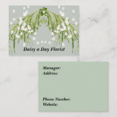 フローラデザインとデイジー植物 名刺 (正面/裏面)