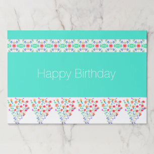 フローラデザインとパタカラフルーン紙ランチョンマット ペーパーパッド