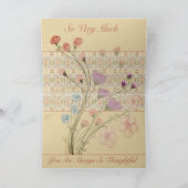 フローラデザインとパターン詳細 カード (内部)