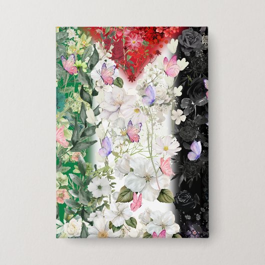 フローラデザインのフリーパレスティナピンボタン 缶バッジ (正面)