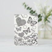 フローラデザインはがきの色を自分で設定する ポストカード (スタンド正面)