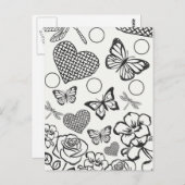 フローラデザインはがきの色を自分で設定する ポストカード (正面/裏面)