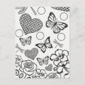 フローラデザインはがきの色を自分で設定する ポストカード (正面)