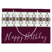 フローラデザインイン深いブルゴーニュ ラージペーパーバッグ (裏面)