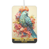 フローラデザインオウム空気清浄剤、香鮮やかり カーエアーフレッシュナー (正面)