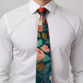 フローラデザインパターンタイ ネクタイ