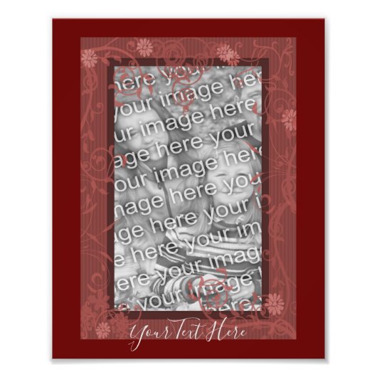 フローラデザインフレームテンプレート フォトプリント (正面)