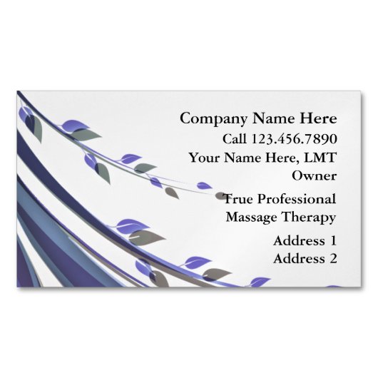 フローラデザインマッサージ マグネット名刺 (正面)