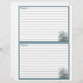 フローラデザインレシピページレシピバインダー (正面/裏面)