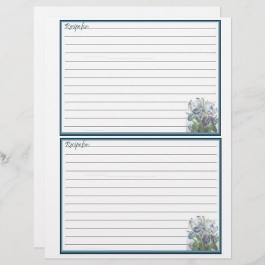 フローラデザインレシピページレシピバインダー (正面/裏面)