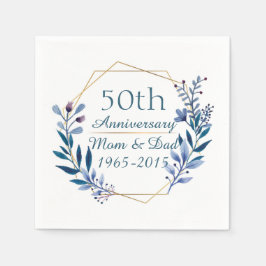 フローラデザイン結婚50周年記念 スタンダードカクテルナプキン