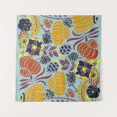 フローラデザイン背景 タペストリー (正面(横))