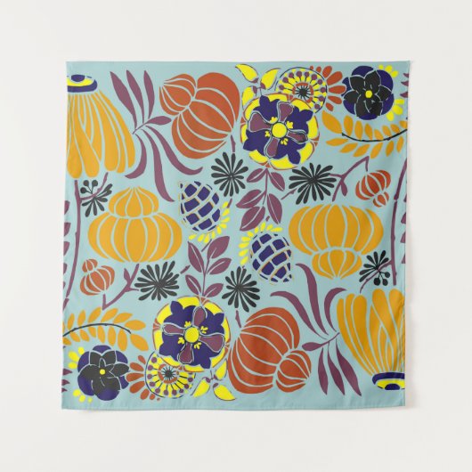 フローラデザイン背景 タペストリー (正面)