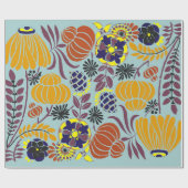 フローラデザイン背景 ラッピングペーパー (フラット)