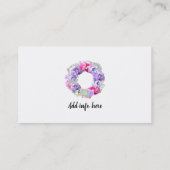 フローラデザイン花リース名刺 名刺 (裏面)