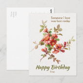 フローラデザイン誰か愛する誕生日CC1208 ポストカード (正面/裏面)