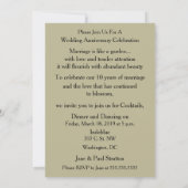 フローラデザイン10周年記念招待状 セーブザデート (裏面)