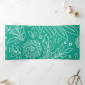 フローラデザイン4 三つ折りクリスマスカード (内部)